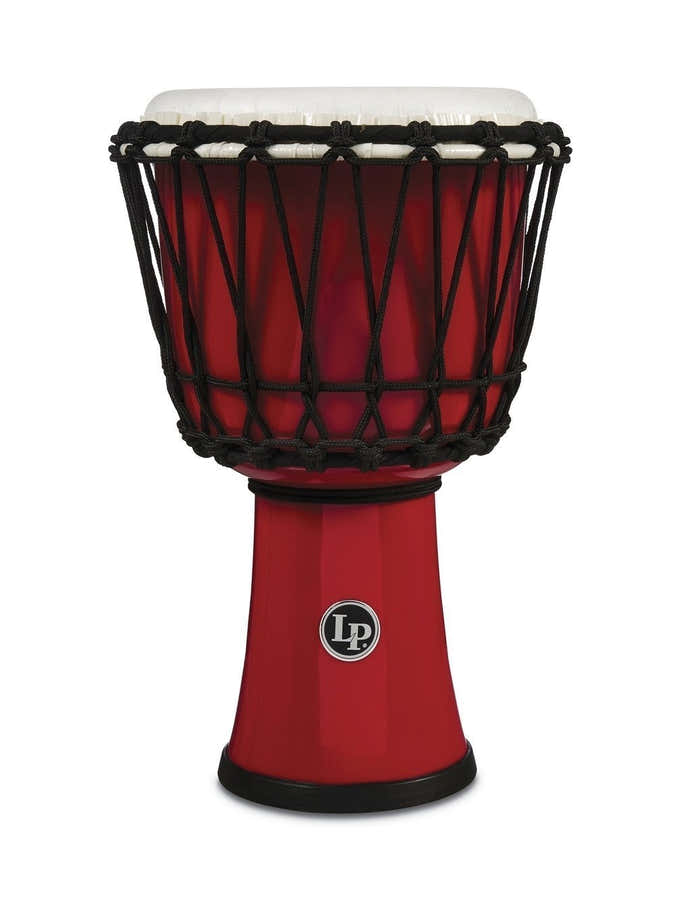 LP1607RD DJEMBE WORLD 7-INCH ROPE TUNED CIRCLE RED