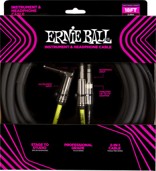 Ernie Ball Cable For Instrument and Headphones