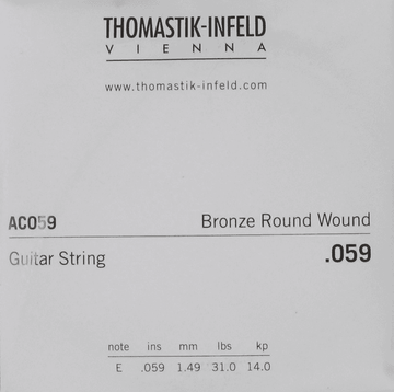 ACOUSTIC GUITAR STRINGS PLECTRUM ACOUSTIC SERIES. NICKEL-FREE.059
