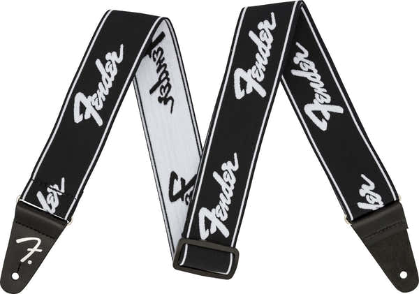 Weighless 2" Running Logo Strap Black/White