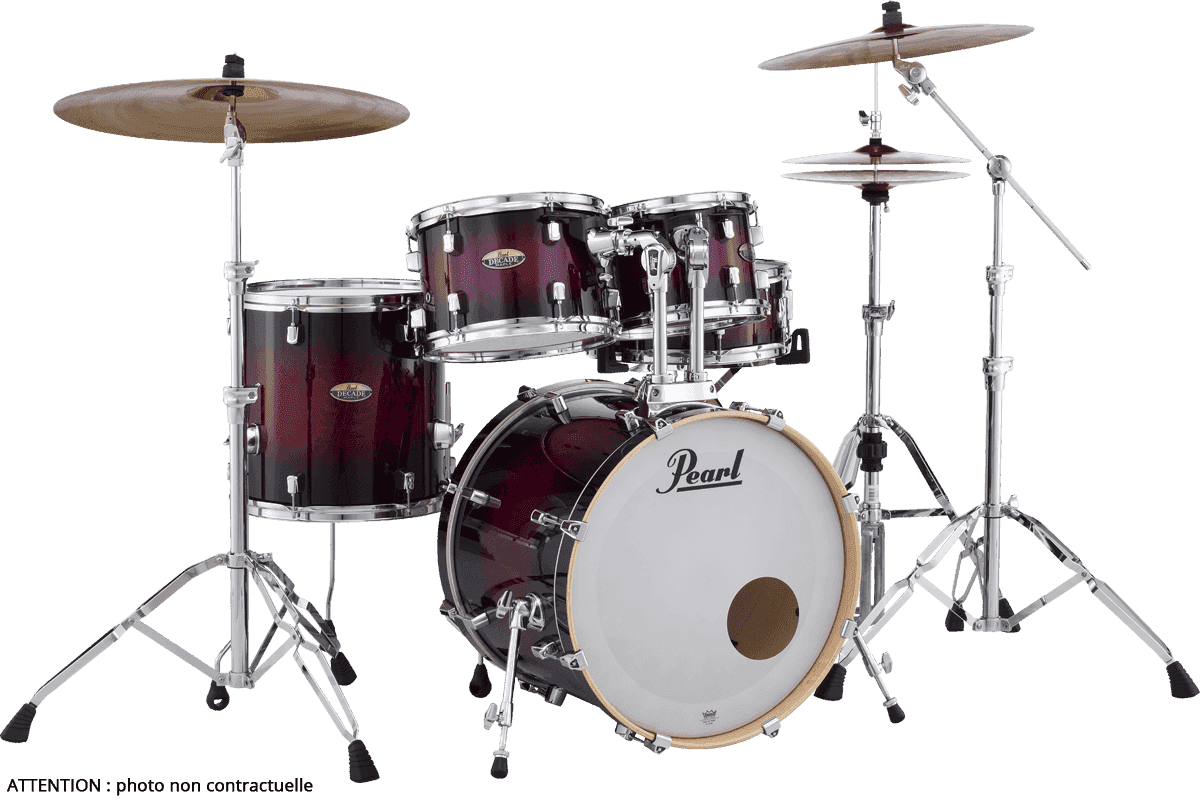 Decade Maple Fusion 20 Gloss Deep Red Burst