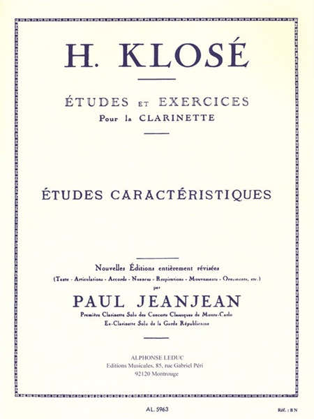Leduc Etudes Et Exercices Pour La Clarinette