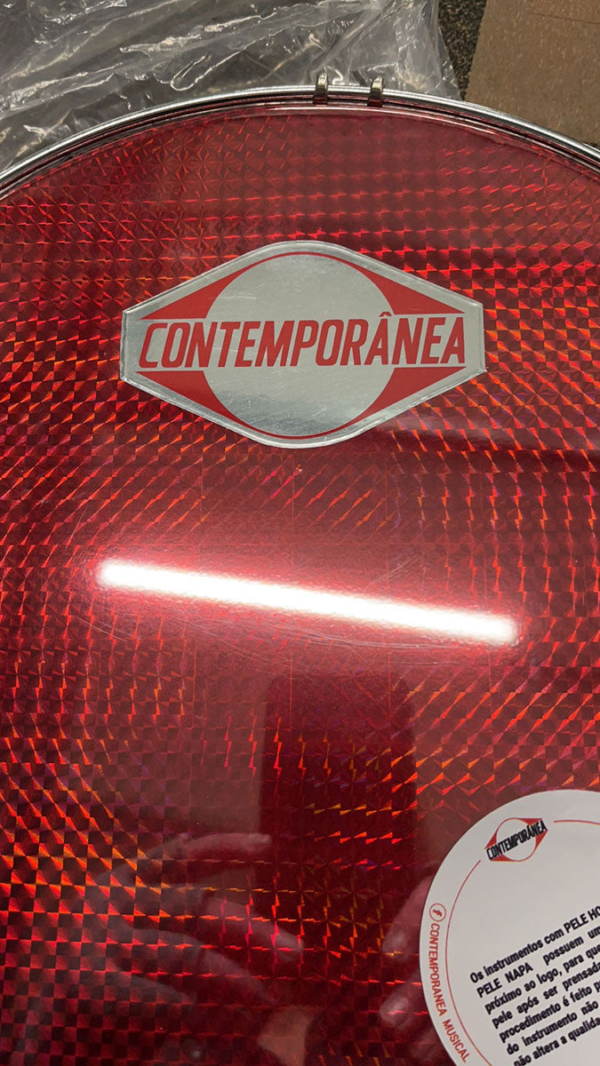 C-PF12-01BR - PANDEIRO 12" BLACK - SKIN RED - BSTOCK