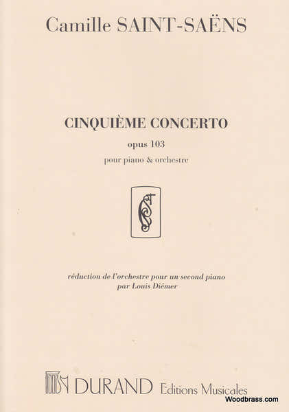Durand SAINT-saens - Concerto N 5 Op 103 - Piano et Orchestre