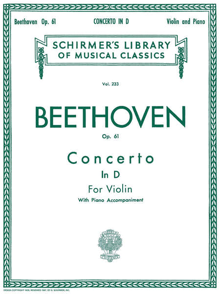 Violin Concerto In D Major Op. 61