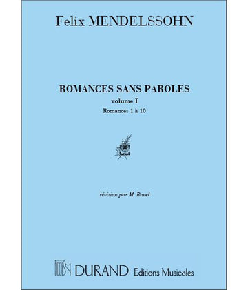 MENDELSSOHN - ROMANCES SANS PAROLES VOL.1 - PIANO