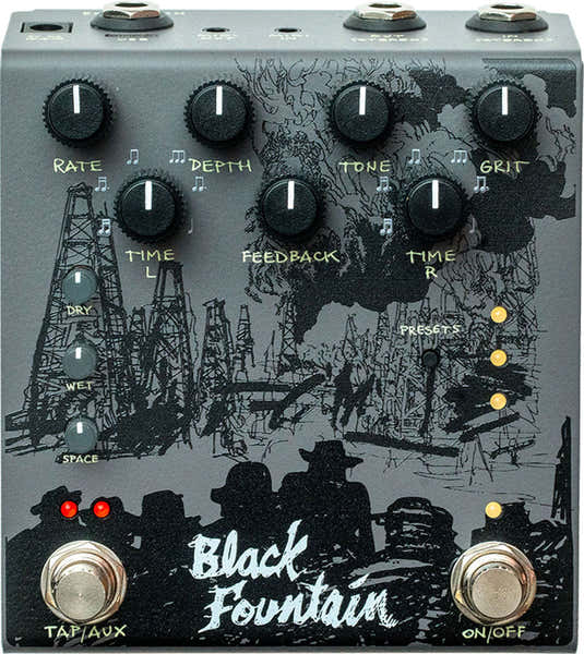 Black Fountain Stereo Slate - Oil Can Delay