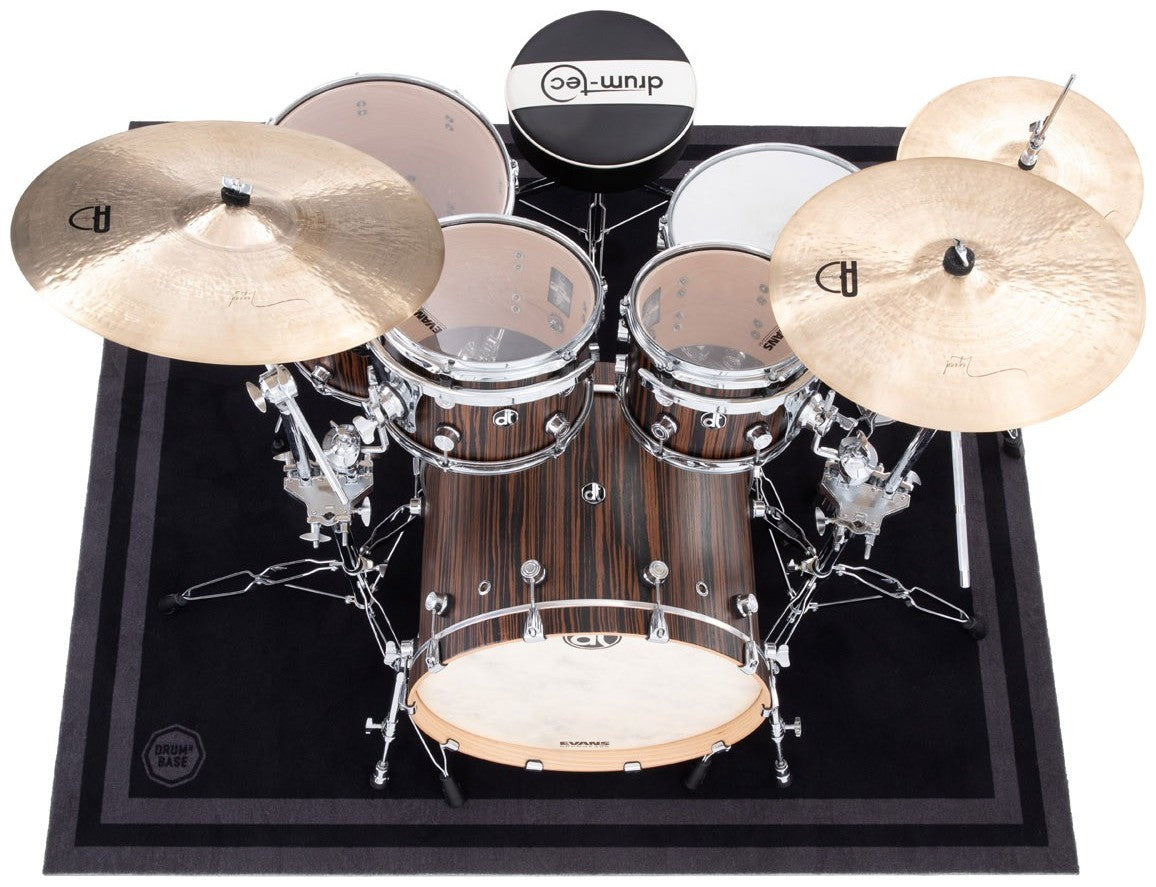 Free Suspension & 27dB Impact Noise Reduction - Drum Mat 1.85 x 1.65m - Stage Black