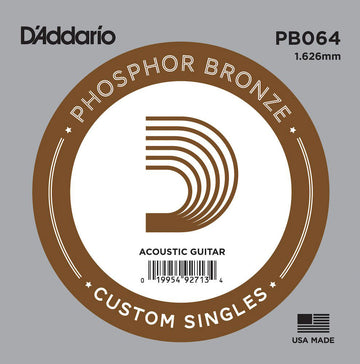 PB64 PHOSPHOR BRONZE WOUND ACOUSTIC GUITAR SINGLE STRING .64
