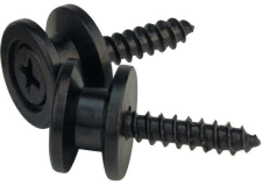 Solid Brass End Pins - Black (pair)