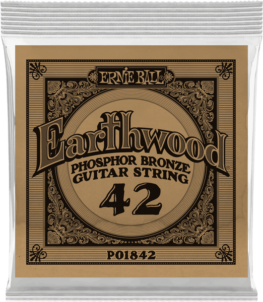 Ernie Ball .042 EARTHWOOD PHOSPHOR BRONZE ACOUSTIC GUITAR STRINGS