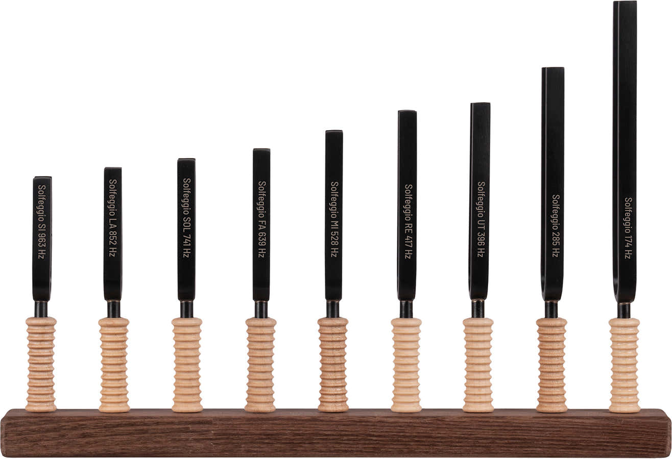 STF-SOL - Set of 9 tuned tuning forks Solfeggio scale