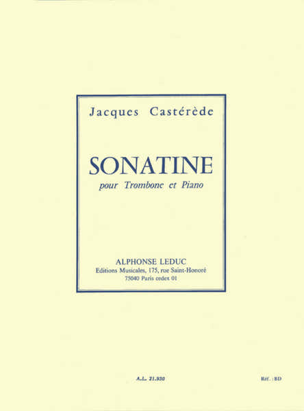 Leduc Casterede Jacques - Sonatine - Trombone & Piano