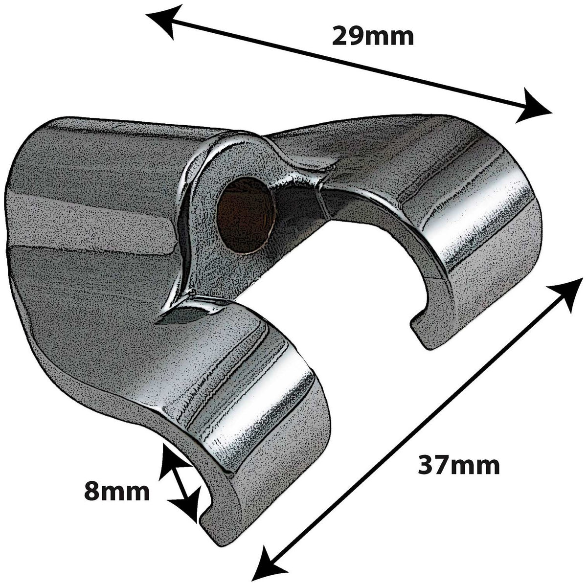 DC25BK - Die Cast Bass Drum Claw Hook - Black Finish (x1)