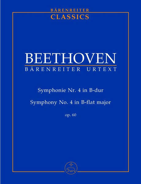 Barenreiter Beethoven L.von - Symphonie N°4 En Mib Majeur Op.60 - Conducteur Poche