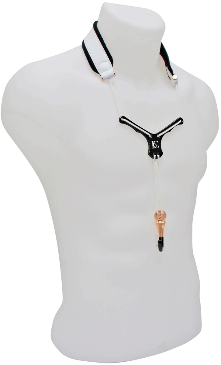Zen Strap White - Metal Carabiner - Sax SOP/alto/ Tenor