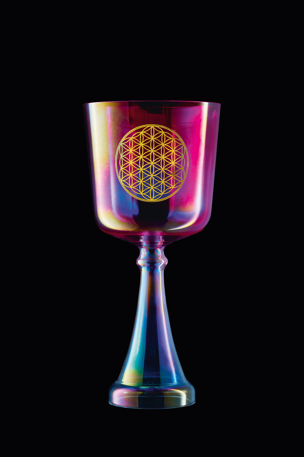 MEINL SONIC ENERGY CRYSTAL SINGING CHALICE 6" PINK FLOWER OF LIFE HEART CHAKRA