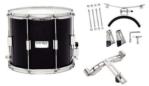 Gewa MARCHING SNARE DRUM 14" x 12" BIRCH BLACK