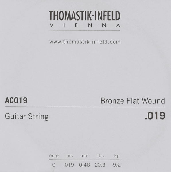 THOMASTIK ACOUSTIC GUITAR STRINGS PLECTRUM ACOUSTIC SERIES. NICKEL-FREE.019