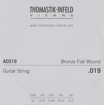THOMASTIK ACOUSTIC GUITAR STRINGS PLECTRUM ACOUSTIC SERIES. NICKEL-FREE.019