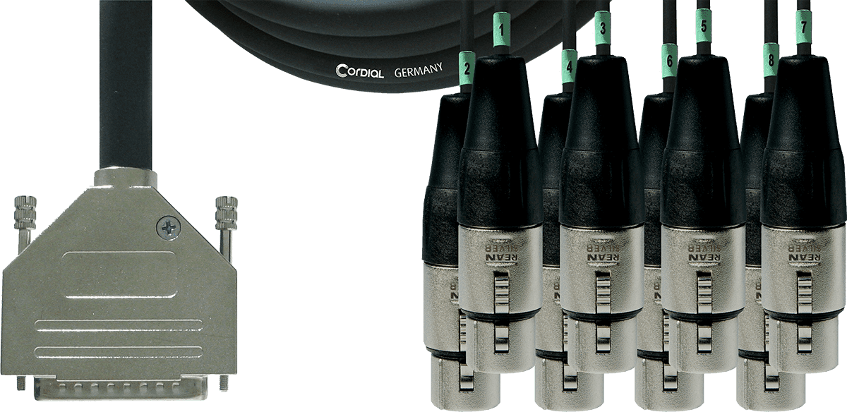 Interface Cable SUB-D/8 XLR Females 3 M