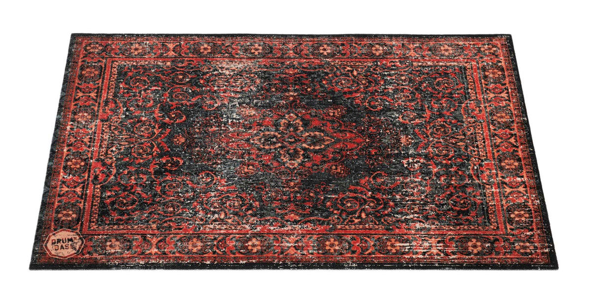 Drum N Base VP13-RBL - VINTAGE PERSIAN STAGE / DRUM MAT 1.30 X 0.90M ANTI-SLIP - BLACK RED