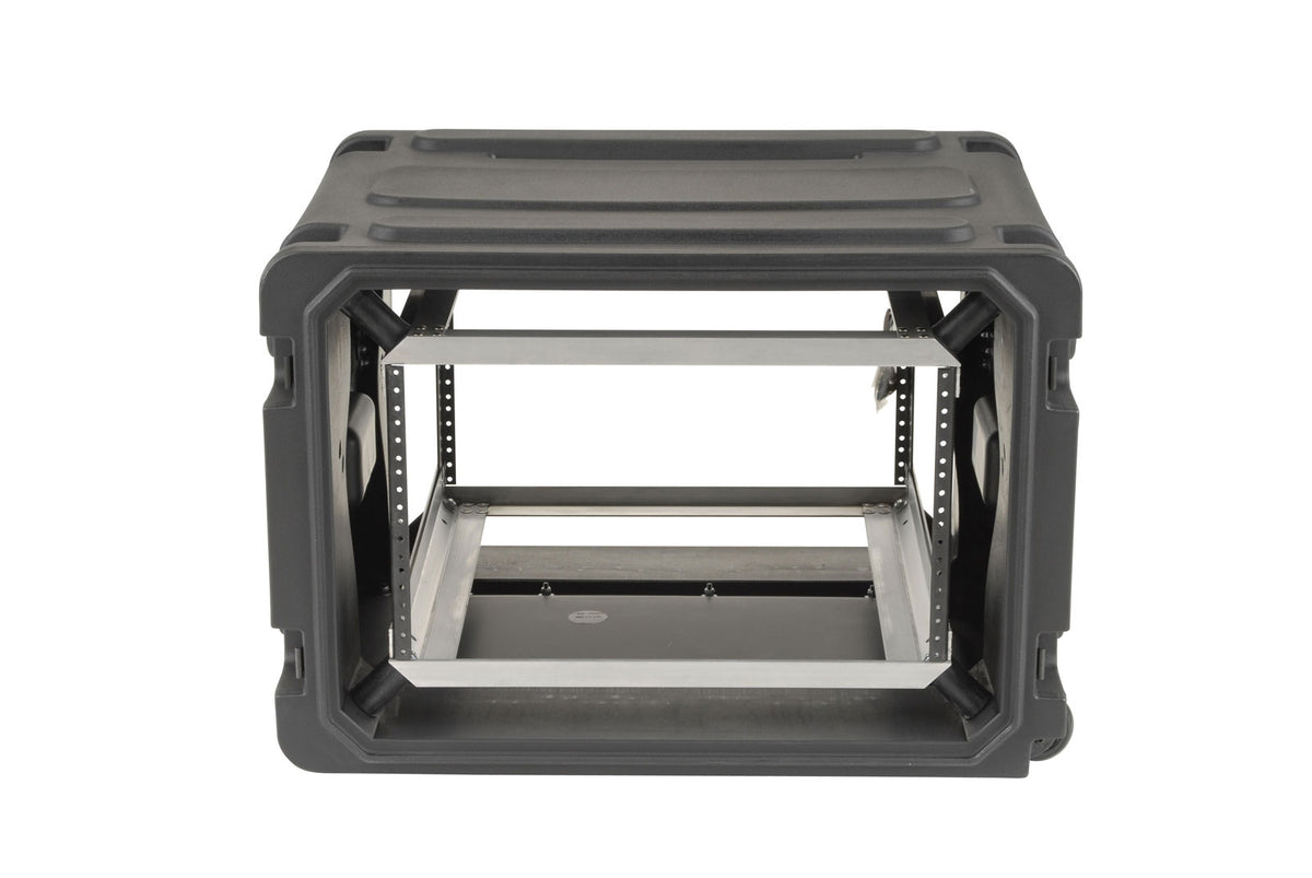 INDUSTRIAL ROLLING SHOCK RACKS 20" DEEP 6U ROTO SHOCKMOUNT ROLLING RACK BLACK