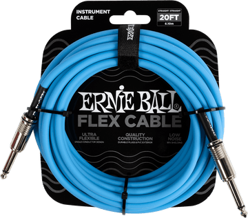 INSTRUMENT CABLES FLEX JACK/JACK 6M BLUE
