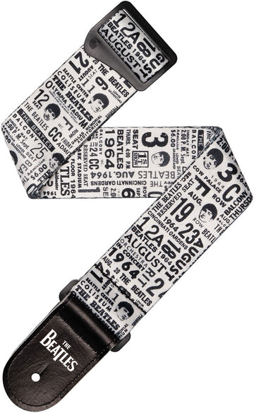Beatles 1964 US Tour Ticket Stubs Strap Black and White