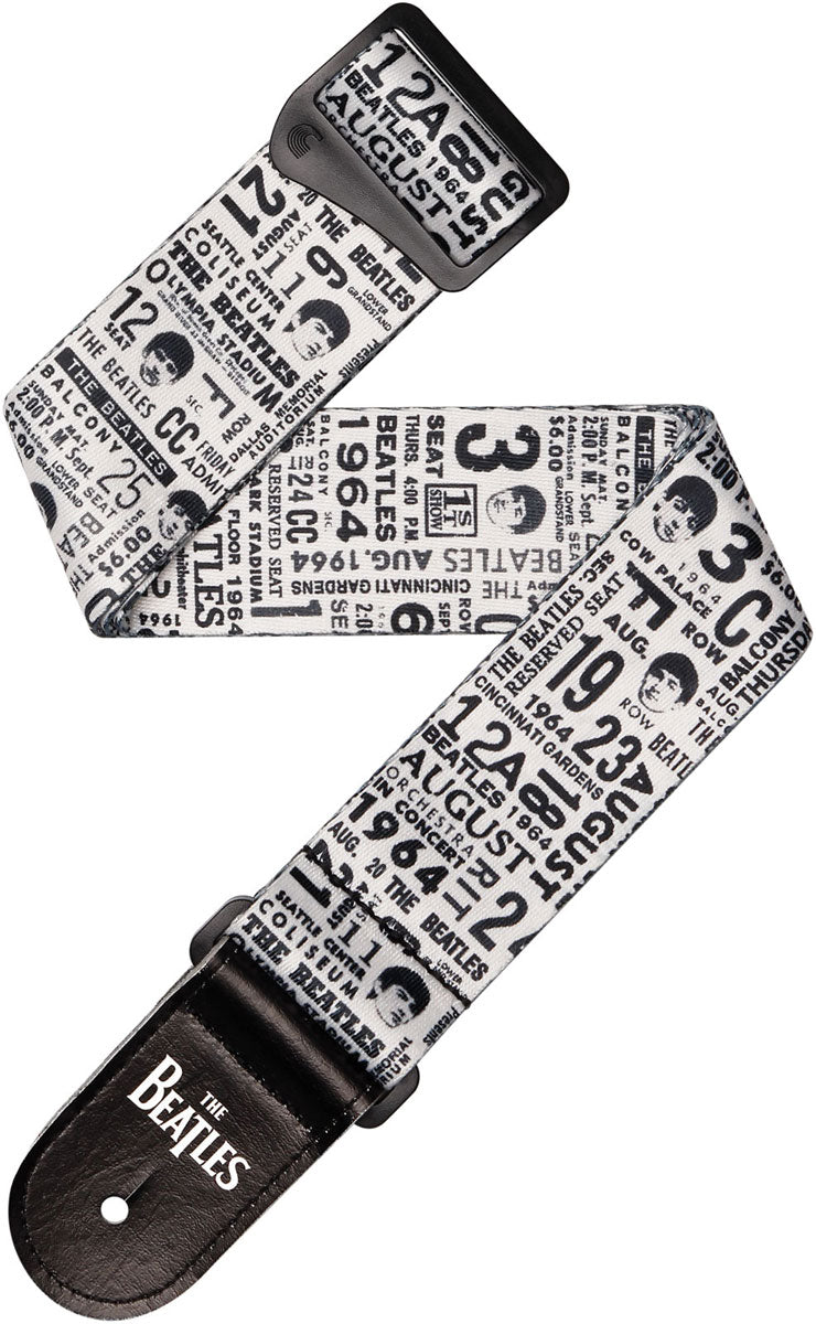 Beatles 1964 US Tour Ticket Stubs Strap Black and White