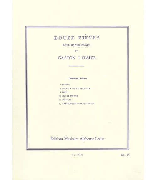 Leduc Litaize Gaston - 12 Pieces Pour Orgue Vol.2 (pieces 7-12)