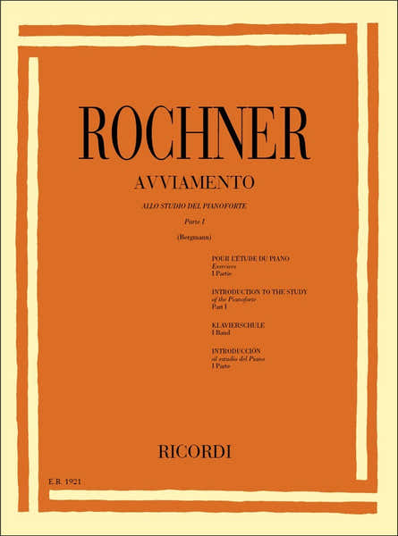 Rochner Oscar - Avviamento Pour L'etude Du Piano Vol.1