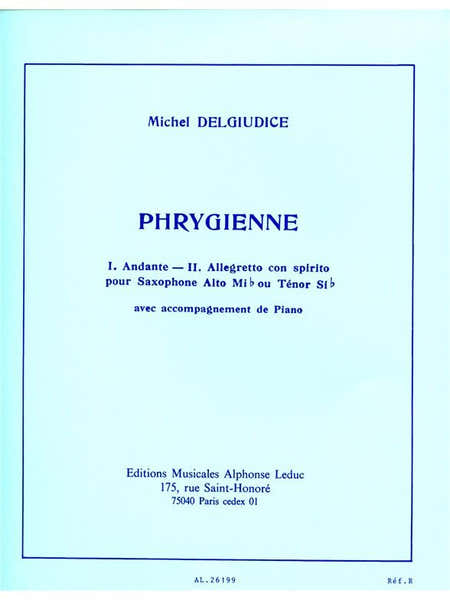 Delgiudice Michel - Phrygienne - Saxophone & Piano