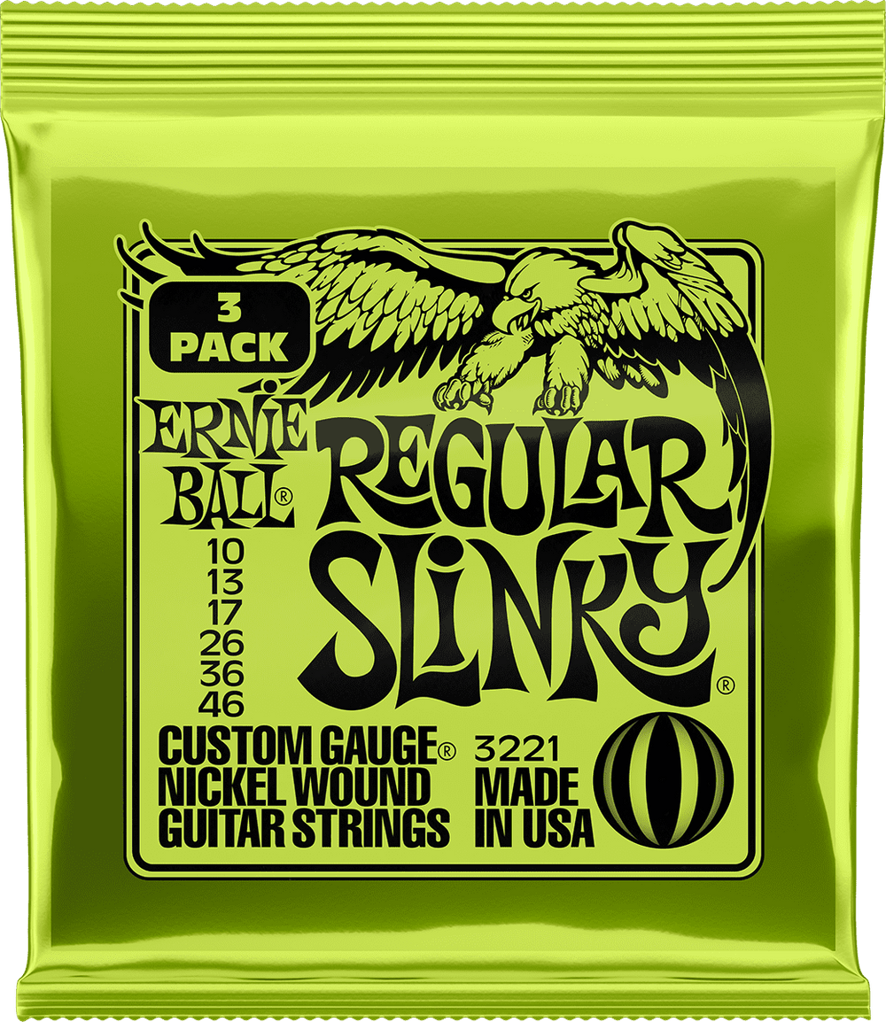Ernie Ball 3221 Regular Slinky 10-46 Pack of 3