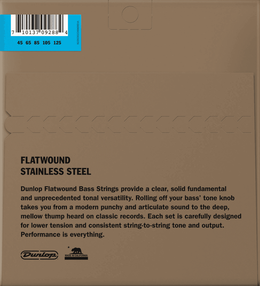 DBFS45125 Stainless Steel Flatwound Strings Long Scale 5C 45-125