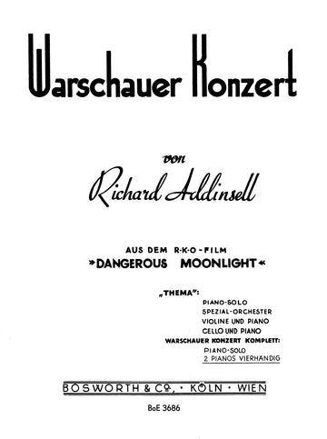 Richard Addinsell: Warsaw Concerto (2 Piano Score)