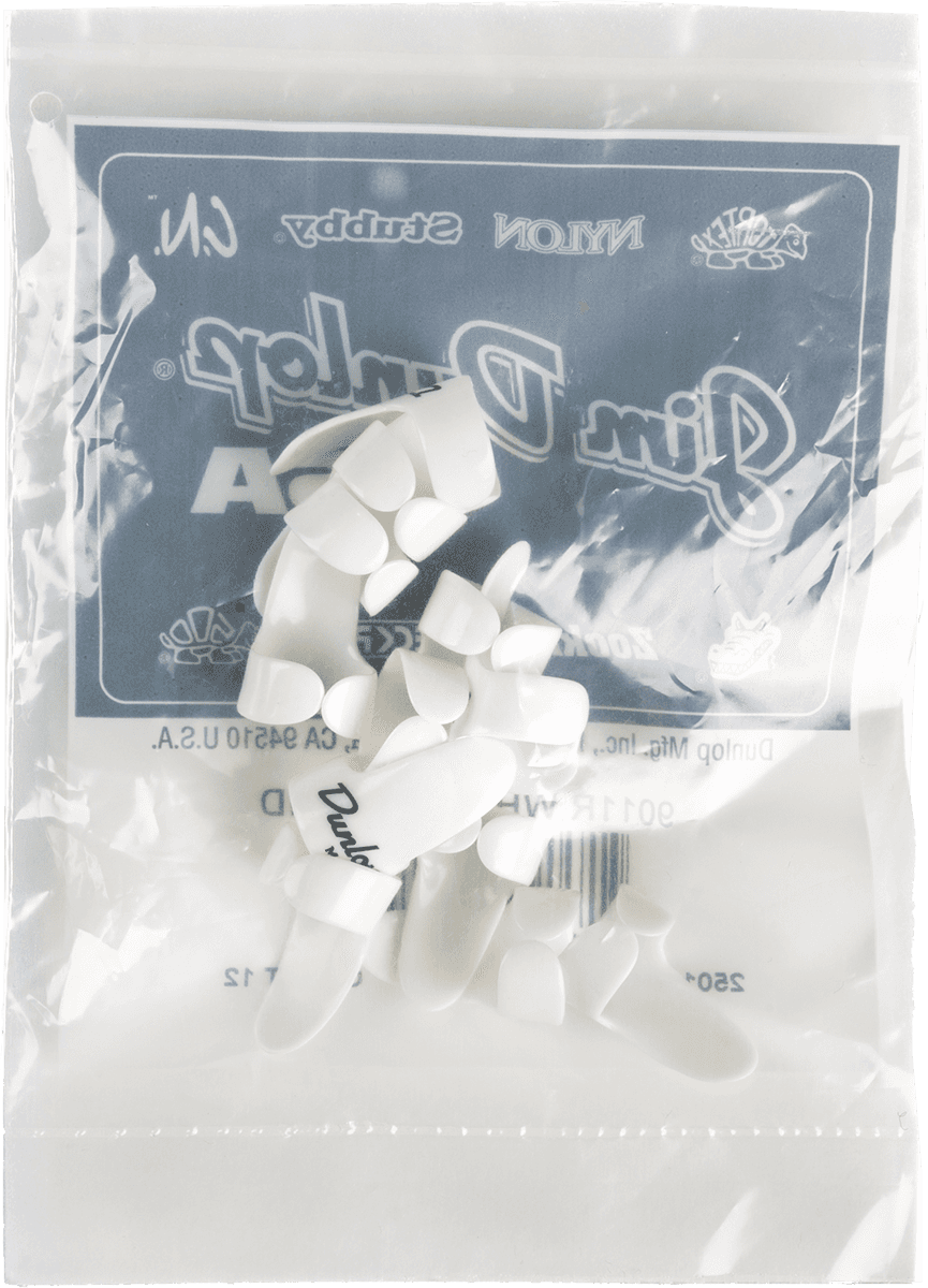 12 x Fingerpicks Medium White