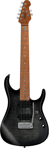 STERLING BY MUSIC MAN JP15 7 Flame Maple Top Trans Black Satin