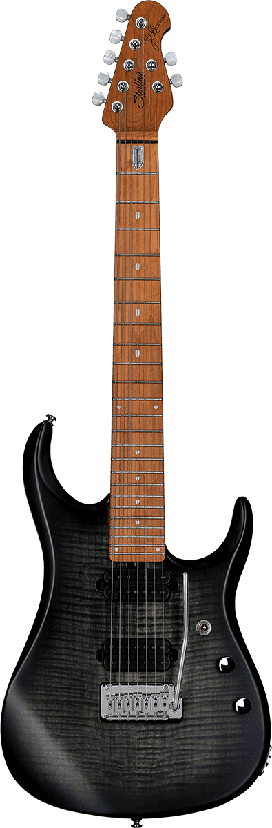 JP15 7 Flame Maple Top Trans Black Satin
