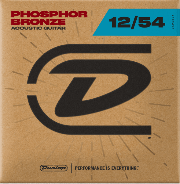 Dunlop ACOUSTIC GUITAR FOLK PHOSPHORE BRONZE MEDIUM LIGHT 12 54