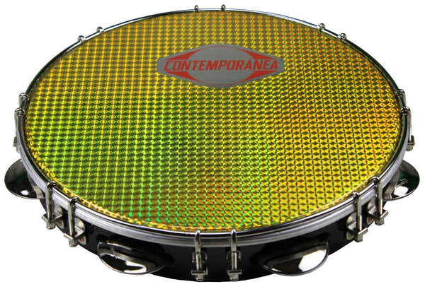 Contemporanea C-PF11-01BG - PANDEIRO 11" BLACK - SKIN GOLD