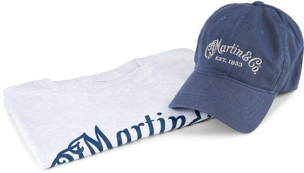 Pack T-shirt + Cap, gray and blue M