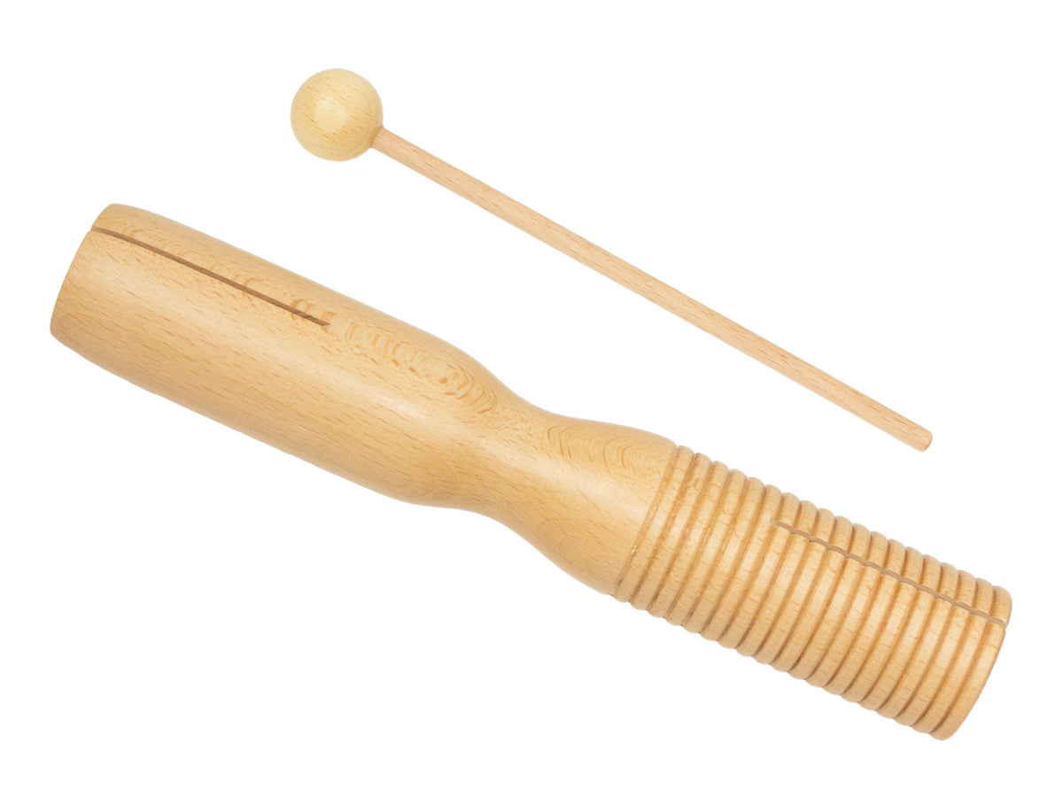 Tone Block / Guiro Beech 2 Tones + Beater - 3+