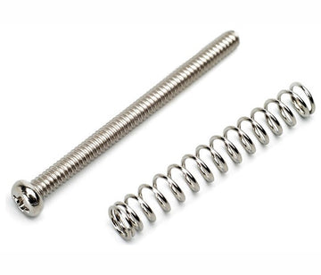 Metric humbucking screws 3.0 X 24.5 MM nickel + spring 4-pack