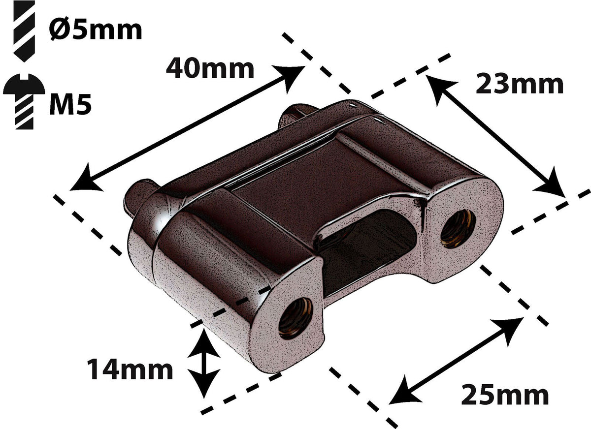 SPAREDRUM STOB4-BK DELUXE SNARE STRAINER DIE CAST BUTT PLATE 25MM BLACK