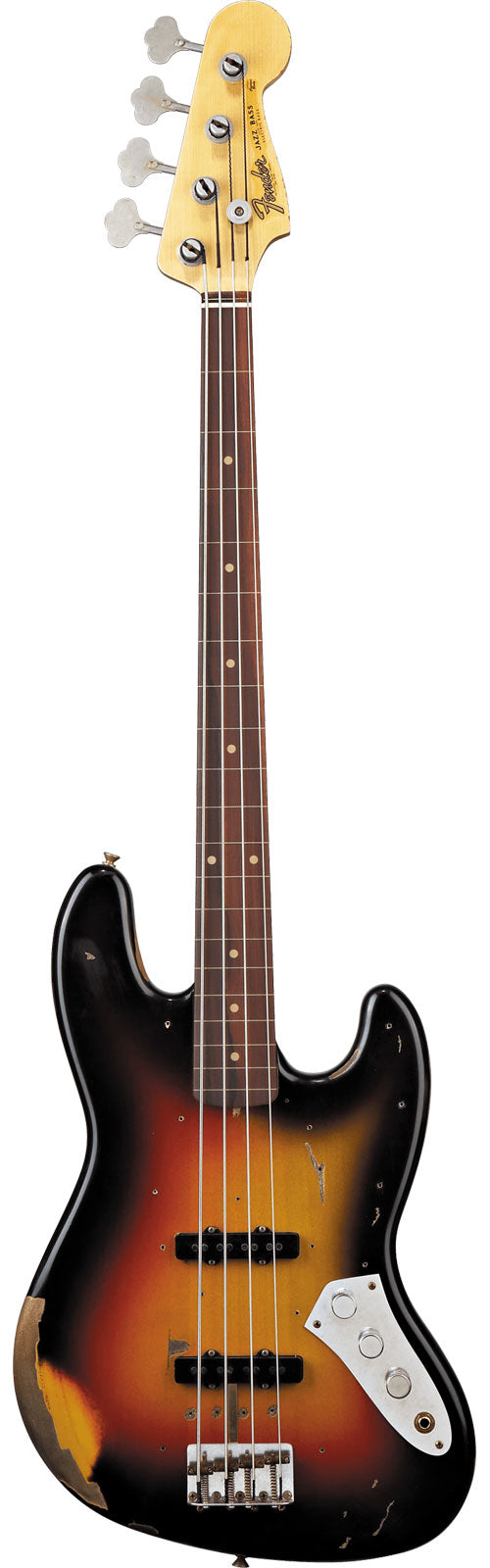 Jazz Bass Jaco Pastorius Fretless Relic 3-Color Sunburst Artist 2025