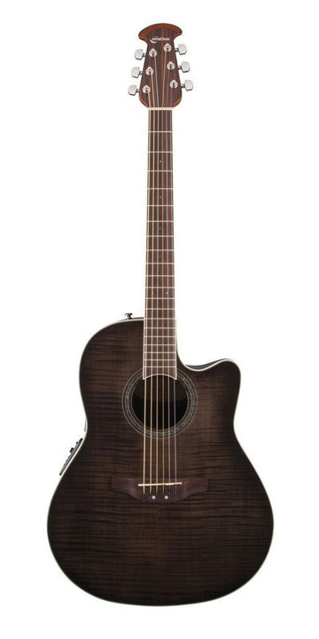 Celebrity Standard Plus Mid Cutaway Transparent Blackburst Flame