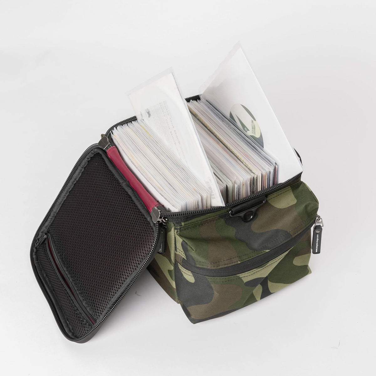 45 RECORD-BAG 100 NEW CAMO-GREEN/BORDEAUX