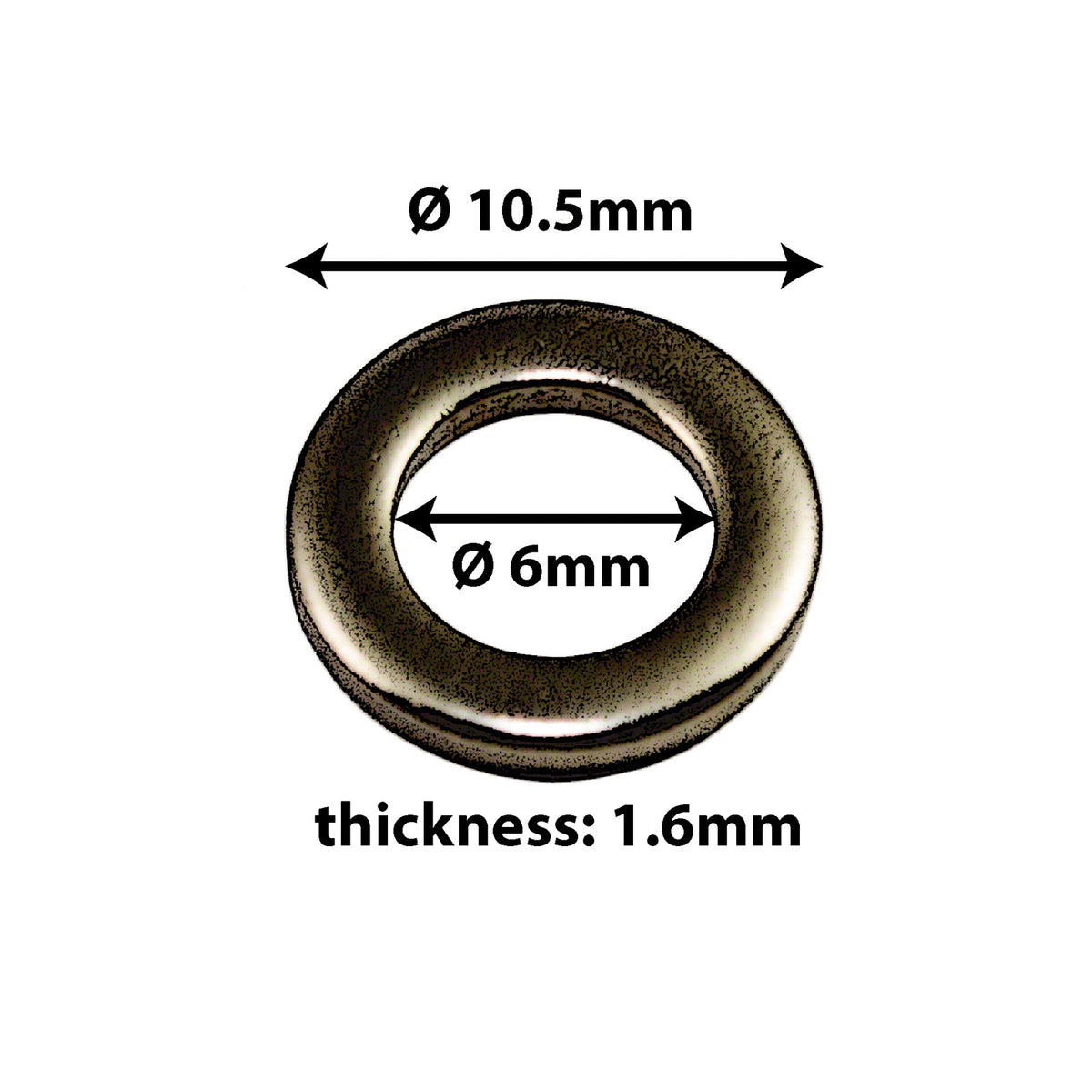 SW-BK - STEEL WASHER FOR TENSION RODS - BLACK (X20)