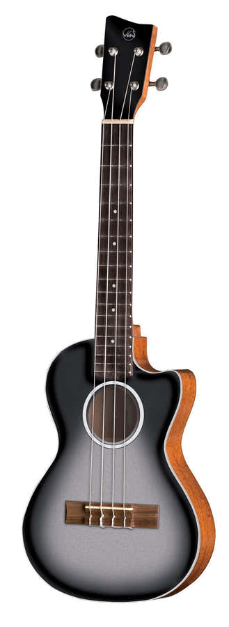 Tenor Ukulele Electro-Acoustic Manoa Roadie E-A Tenor Silver Shadow